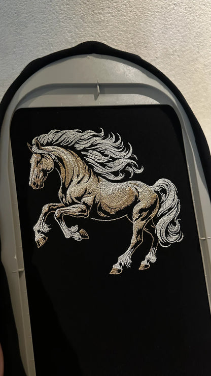 Premium Panther Embroidery Hoodie | Dark Aesthetic Wildlife Graphic Sweatshirt