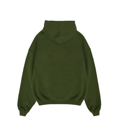 Celtic Tree of Life Embroidered Olive Green Unisex Hoodie | Yggdrasil Nature Sweatshirt