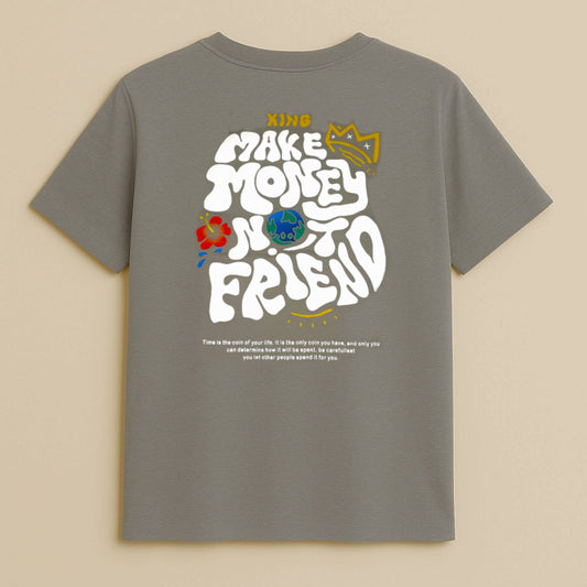 Gray "Make Money" Graphic T-Shirt – Hustle in Style