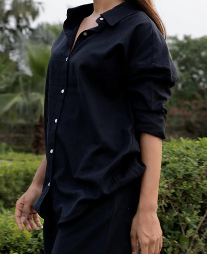 Olive Green Cotton Flex V-Neck Tunic Top for Women