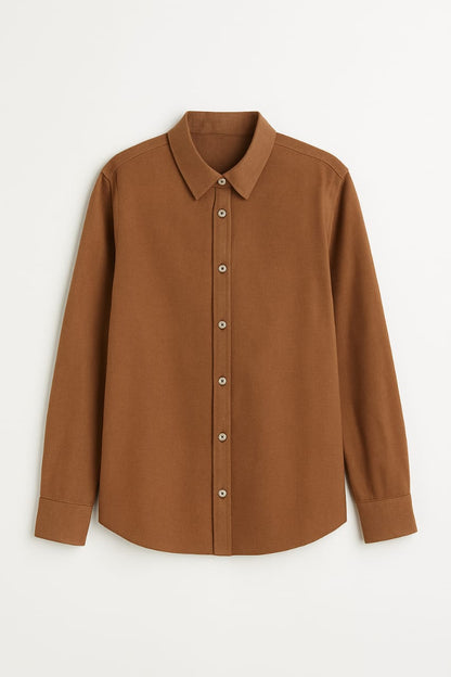 Classic Brown Full Sleeves Shirt – Timeless Comfort & Style