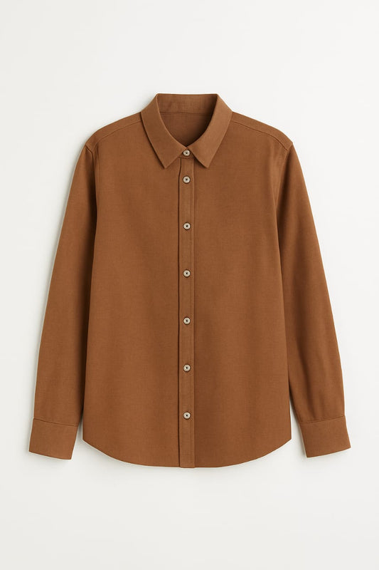Classic Brown Full Sleeves Shirt – Timeless Comfort & Style