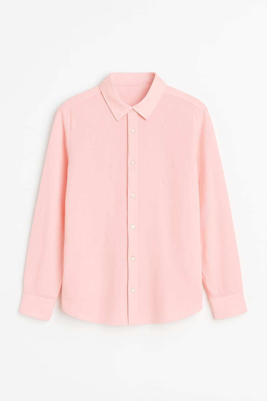 Baby Pink Full Sleeves Shirt – Elegant & Comfortable Fit