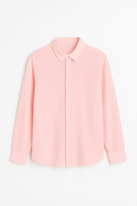 Baby Pink Full Sleeves Shirt – Elegant & Comfortable Fit