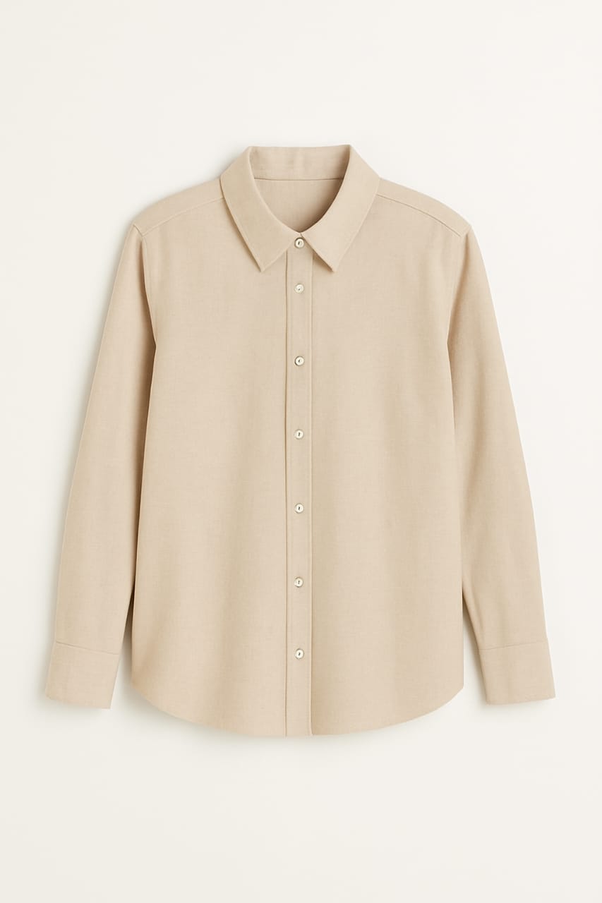 Beige Full Sleeves Shirt – Elegant & Versatile Everyday Wear