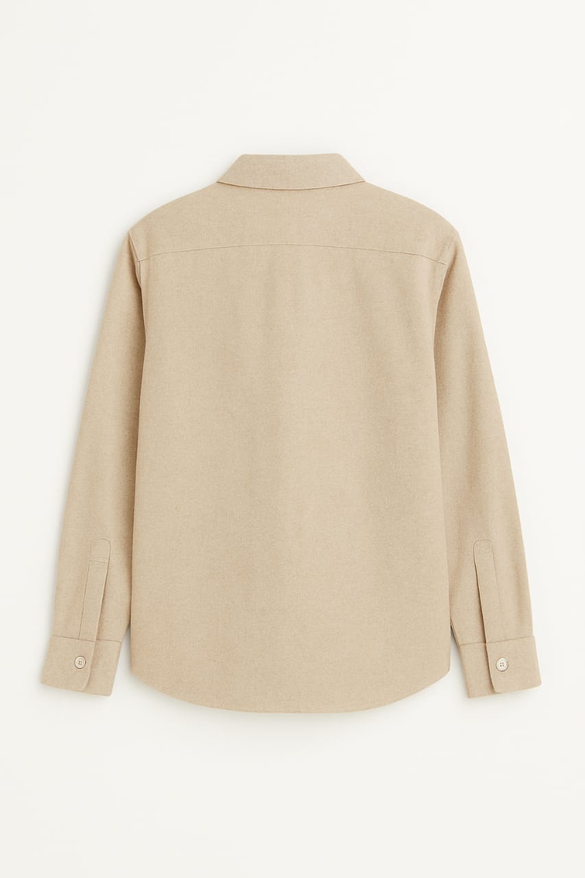 Beige Full Sleeves Shirt – Elegant & Versatile Everyday Wear