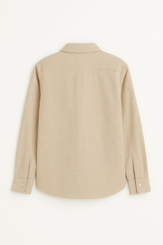 Beige Full Sleeves Shirt – Elegant & Versatile Everyday Wear