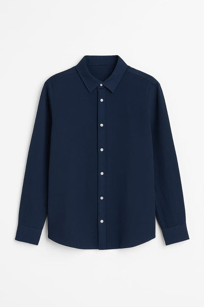 Classic Navy Blue Full Sleeves Shirt – Timeless & Versatile