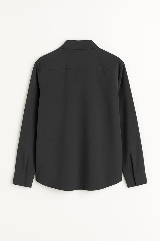 Dark Gray Full Sleeves Shirt – Classic Elegance, All-Day Comfort