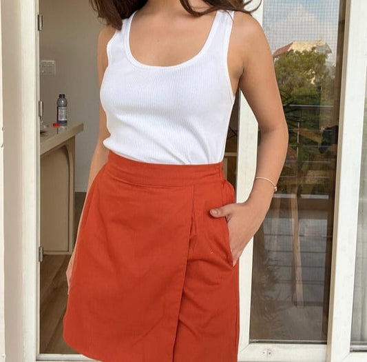 Women's Orange Skirt – Stylish &amp; Vibrant Everyday Wear