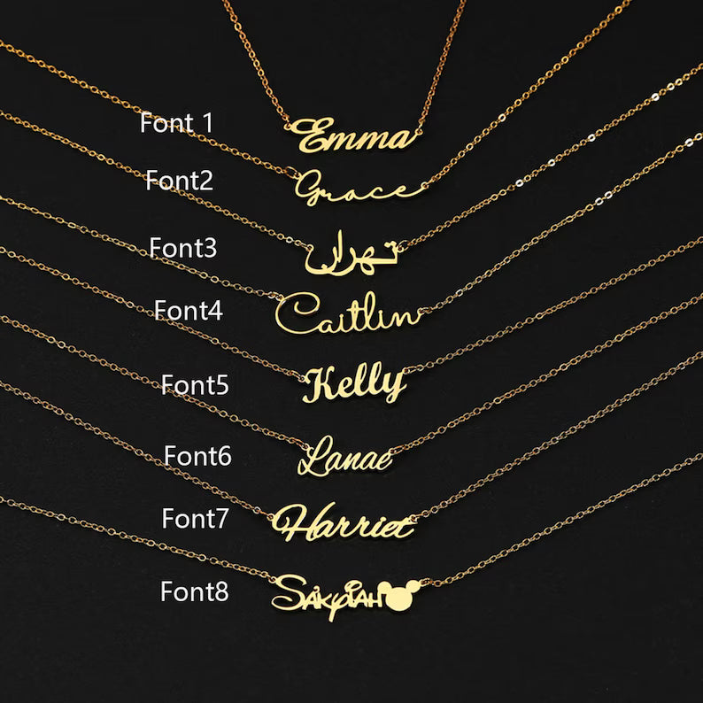 Personalized Name Pendant – Custom Gold Finish Necklace by KRRITRA