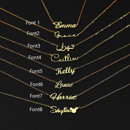 Personalized Name Pendant – Custom Gold Finish Necklace by KRRITRA