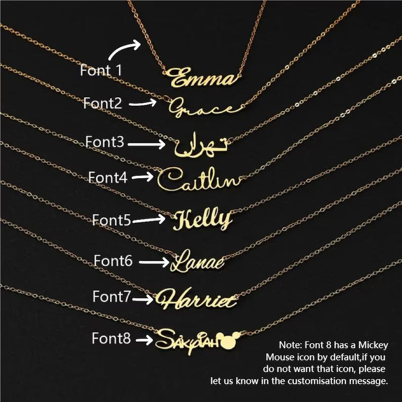 Personalized Name Pendant – Custom Gold Finish Necklace by KRRITRA