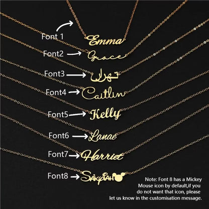 Personalized Name Pendant – Custom Gold Finish Necklace by KRRITRA