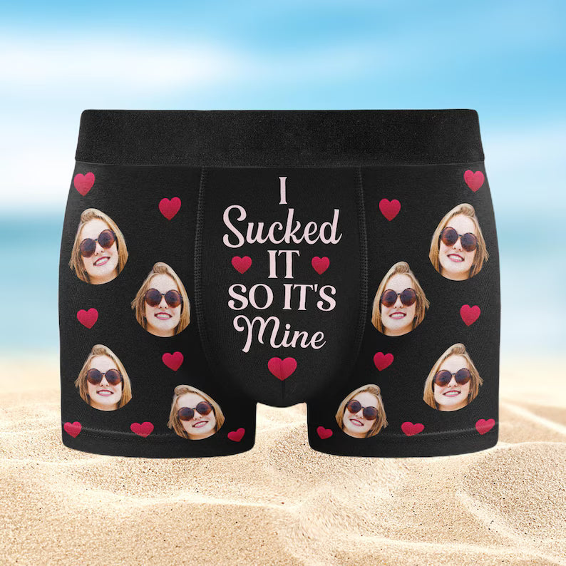 Photo Upload Boxer Briefs | Custom Face Picture Underwear Gift for Men | Hilarious Birthday Present