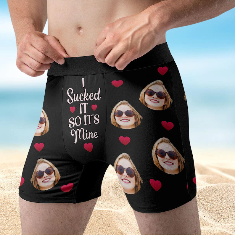 Photo Upload Boxer Briefs | Custom Face Picture Underwear Gift for Men | Hilarious Birthday Present