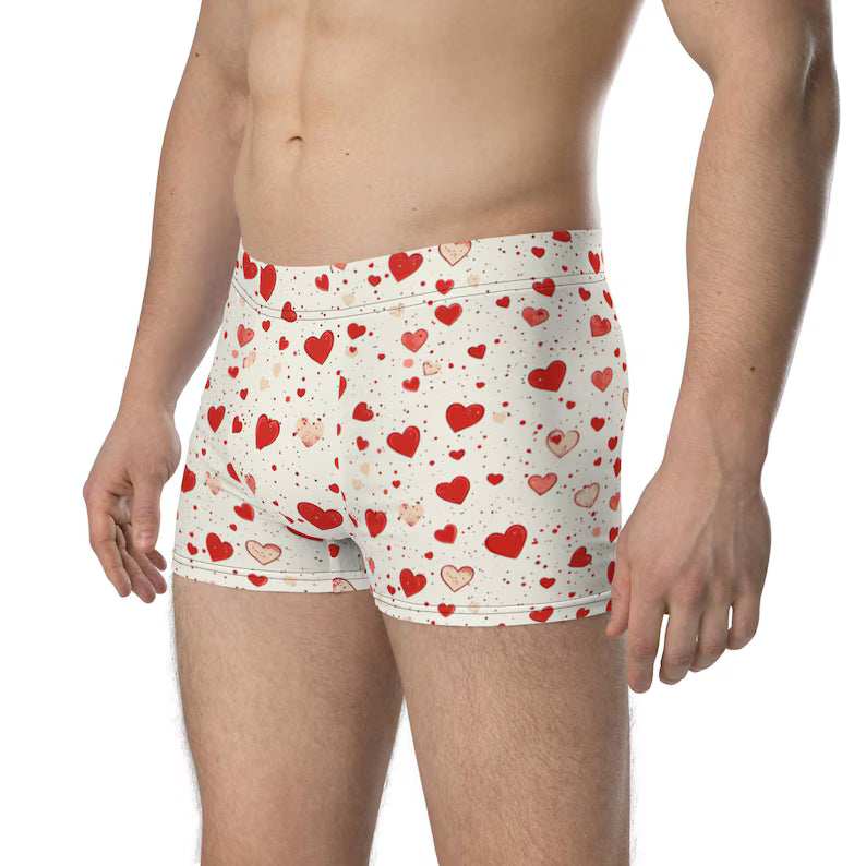 Valentine's Day Custom Face Boxers | Personalized Heart Underwear for Men | Romantic Funny Gift