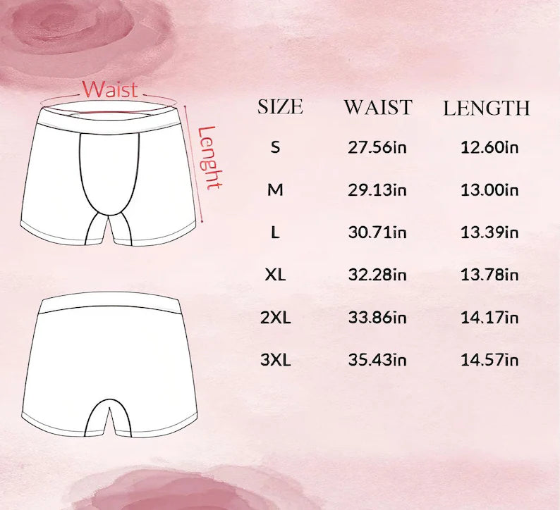 "I LOVE MY WIFE" Custom Face Boxers | Personalized Underwear with Picture for Him | Unique Joke Gift