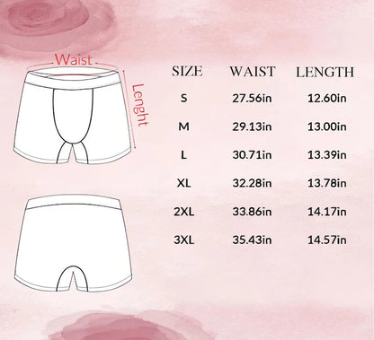 "I LOVE MY WIFE" Custom Face Boxers | Personalized Underwear with Picture for Him | Unique Joke Gift