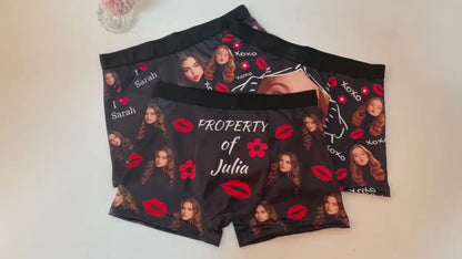 Custom Face Underwear | Personalized Photo Boxers for Boyfriend | Funny Love Gift