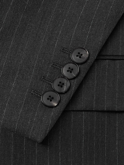Men's Camel Wool Double-Breasted Suit | Tailored Fit Tan Blazer & Trousers | Business & Wedding Attire