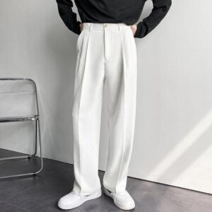 Men's Regular Fit White Trousers