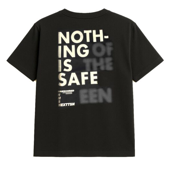 “Nothing Is Safe” Graphic Cotton Tee – Black | KRITRA