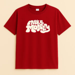 Krritra’s King Hustler – Make Money Not Friends Tee in Hustle Red | Street Bold, Boss Energy