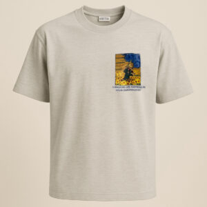 Kritrra's Van Gogh Inspired White T-Shirt for Men