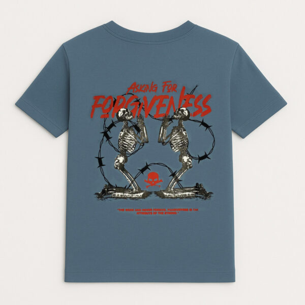 Krritra Forgiveness Skeleton Graphic T-Shirt – Fearless Streetwear Vibe