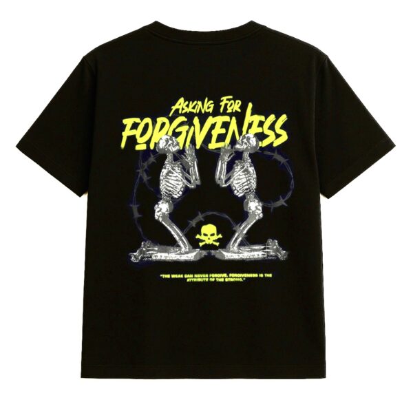 Krritra Forgiveness Neon Text T-Shirt – Minimal & Bold Statement Wear